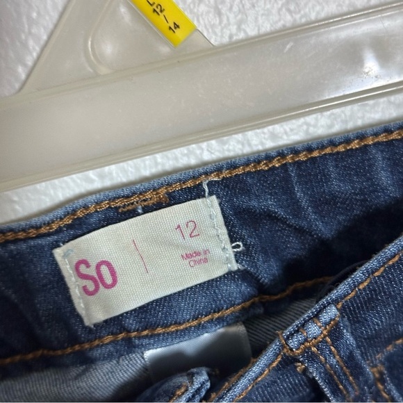 SO Girls Kids Sequin American Flag Denim Blue Shorts size 12. - Picture 4 of 8